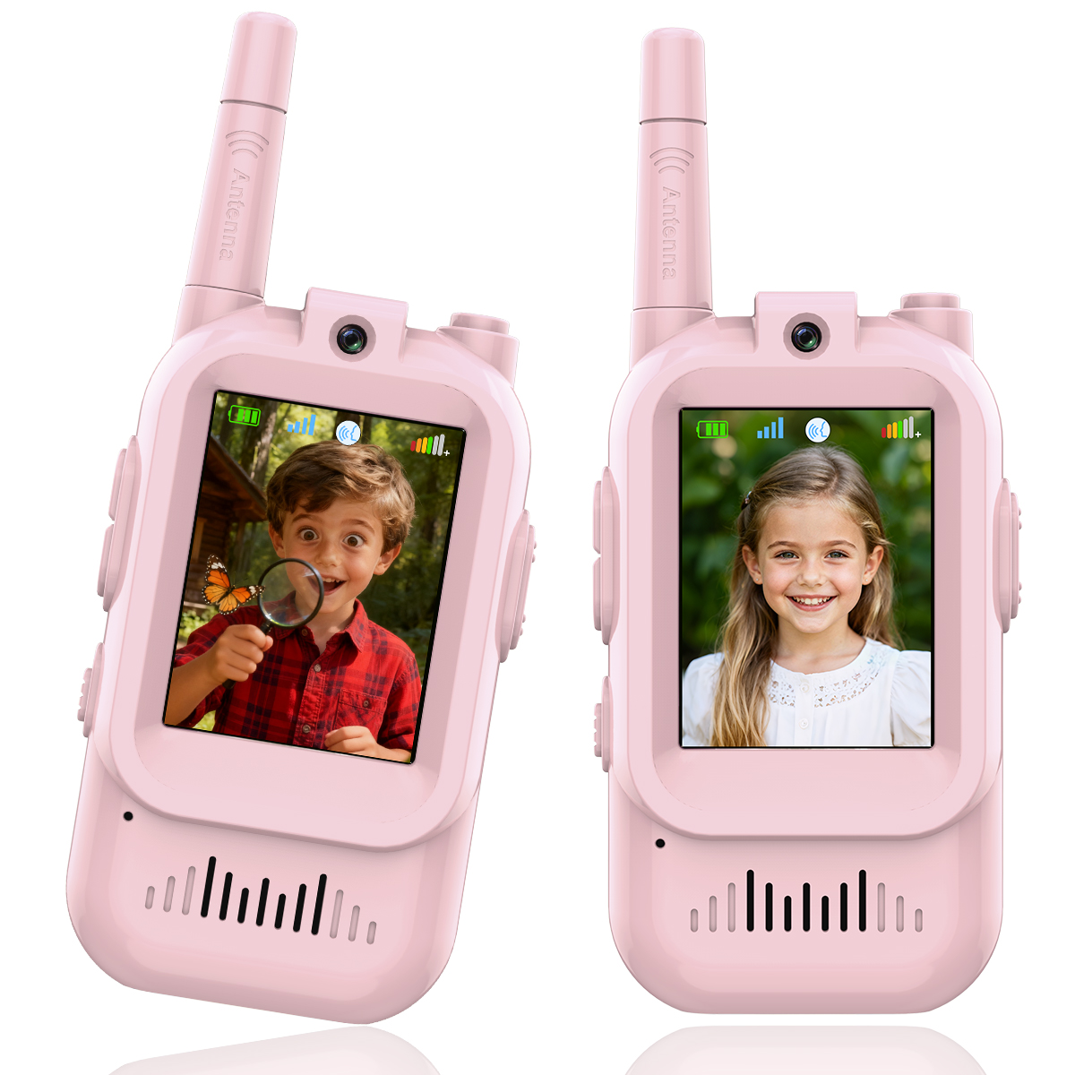 Interactive Kids Video Walkie Talkies Rechargeable with HD Screen & Voice Changer