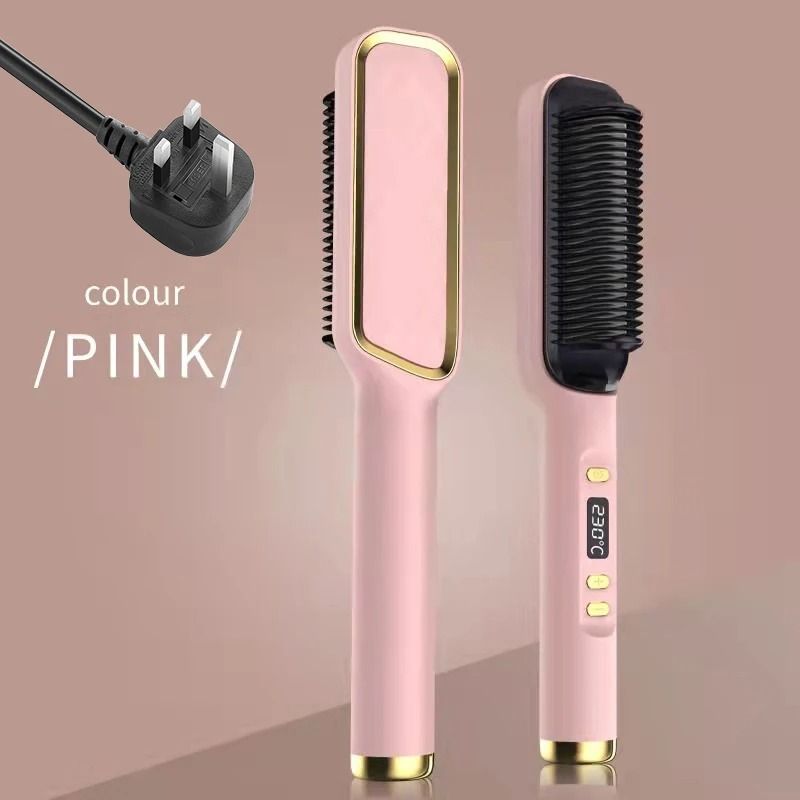 Electric Hot Comb Straightening Brush with Negative Ion Technology and Anti-Scald Design