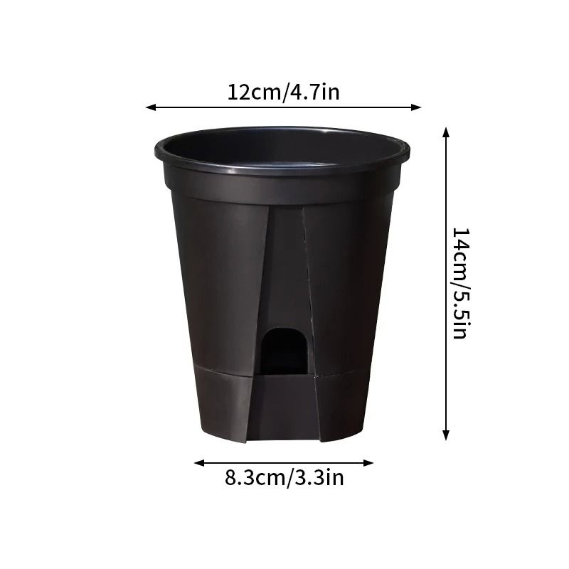 Transparent Self Watering Plant Pot with Drainage for Indoor Outdoor Plants