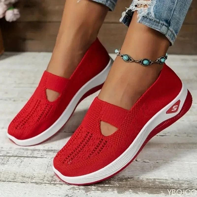 Breathable Mesh Platform Sneakers for Women