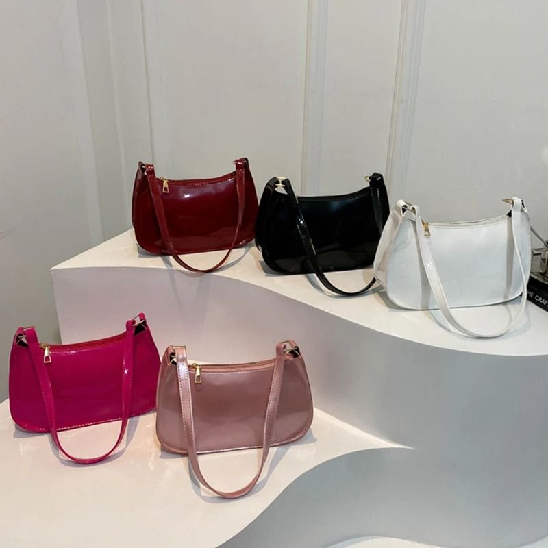 Women Retro PU Leather Shoulder Underarm Bag Casual Handbag