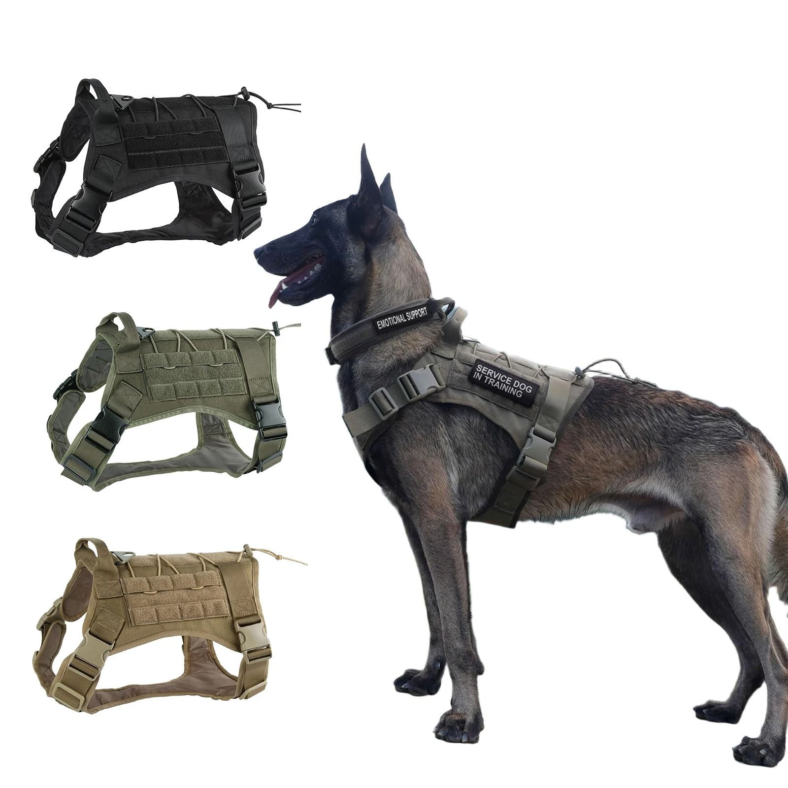Professional Heavy Duty Tactical Dog Harness with No Pull Design