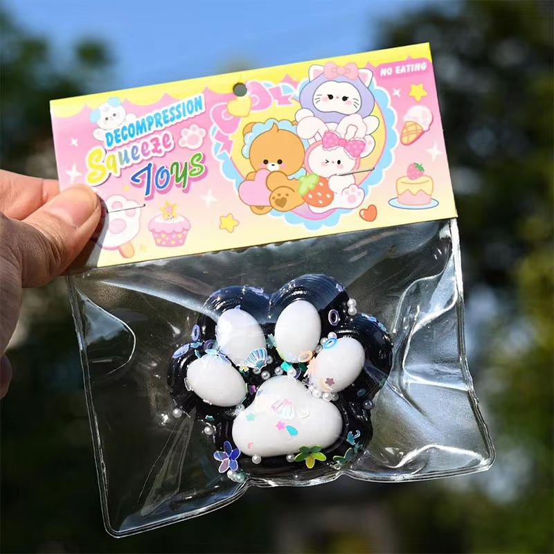Kawaii Taba Cat Paw Plush Fidget Squeeze Toy