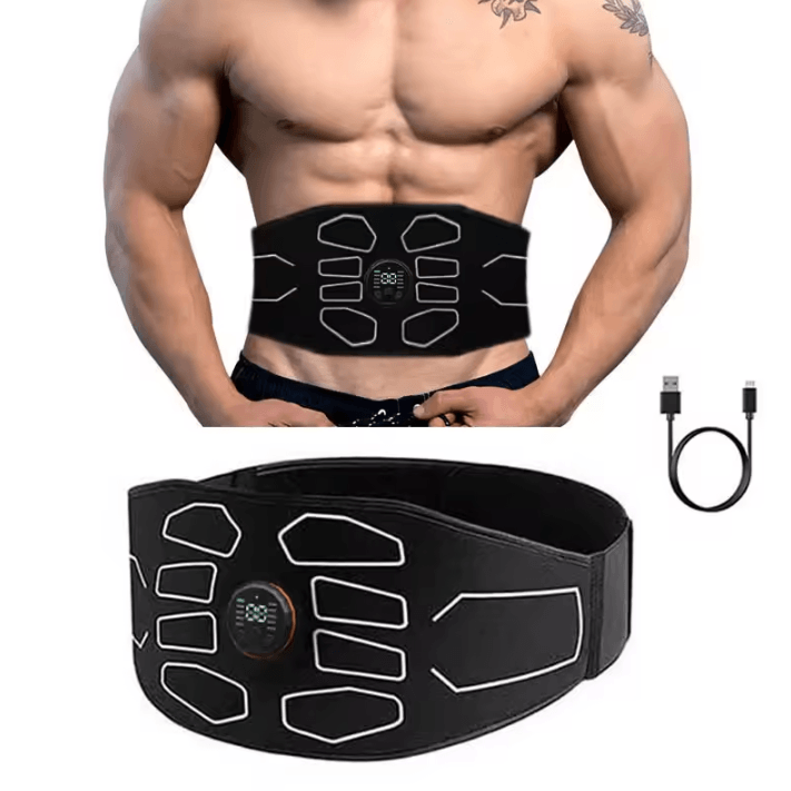EMS Waist Abdominal Trainer Belt – Electric Muscle Stimulator for Slimming, Toning and Pain Relief