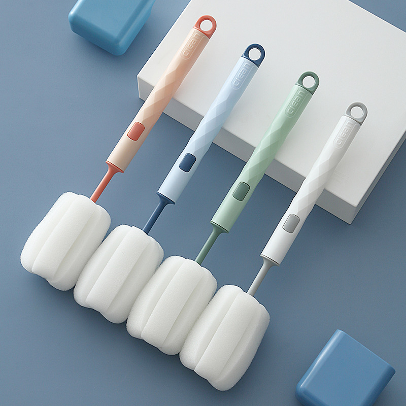 360 Degree Rotation Silicone Bottle Brush Set, Food Grade Baby Bottle, Pacifier & Nipple Cleaning Brushes with Soft Head