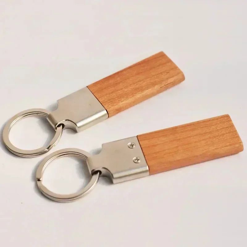 Custom Laser Engraved Wood Keychain Personalized Name Key Ring Gift