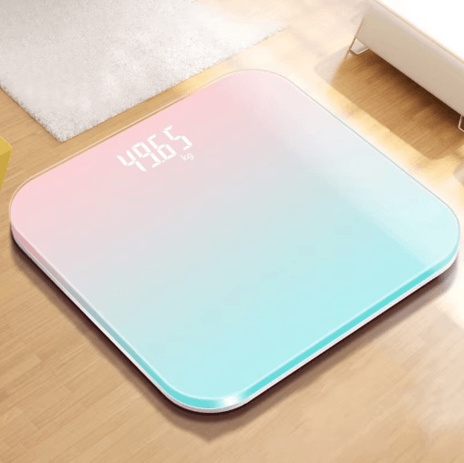 Gradient Glass Digital Weight Scale with Intelligent LCD Display