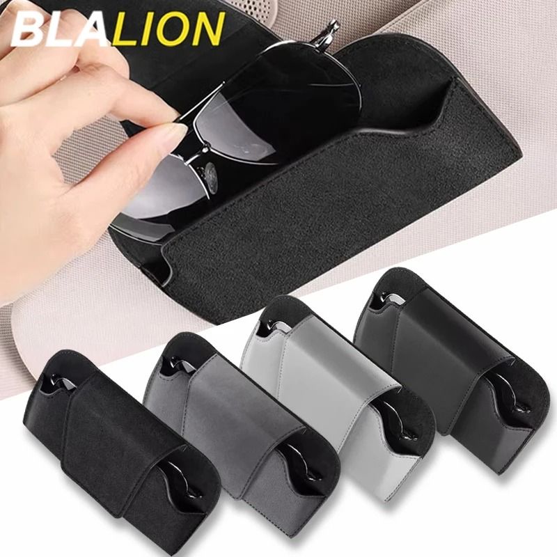 Suede Automotive Sun Visor Sunglasses & Card Management System