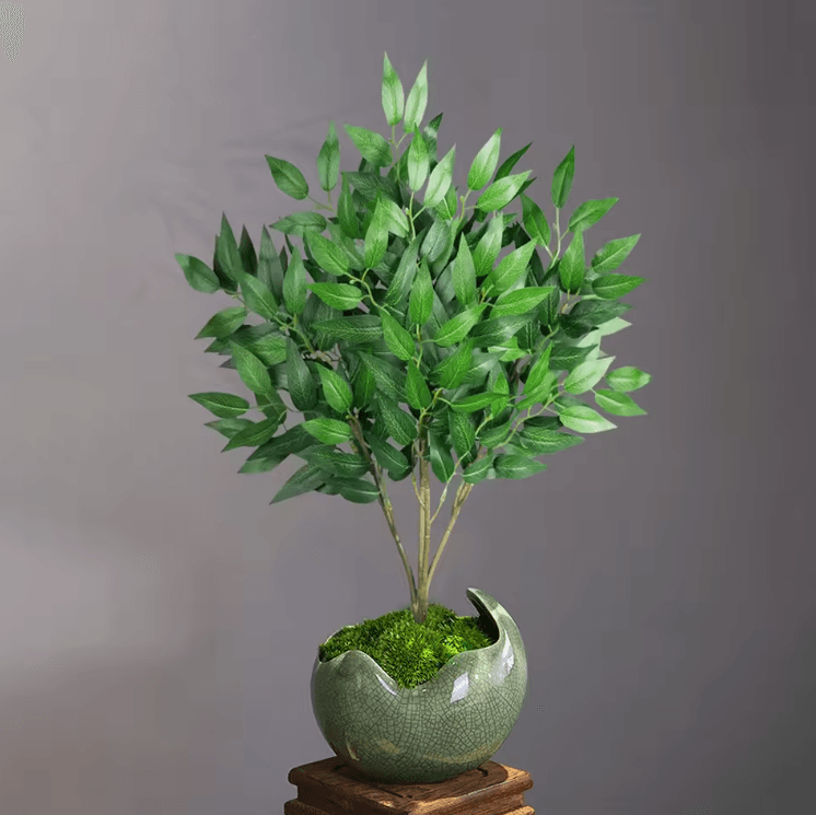 Tall Artificial Eucalyptus Tree – Realistic Silk Greenery Plant for Home & Office Decor