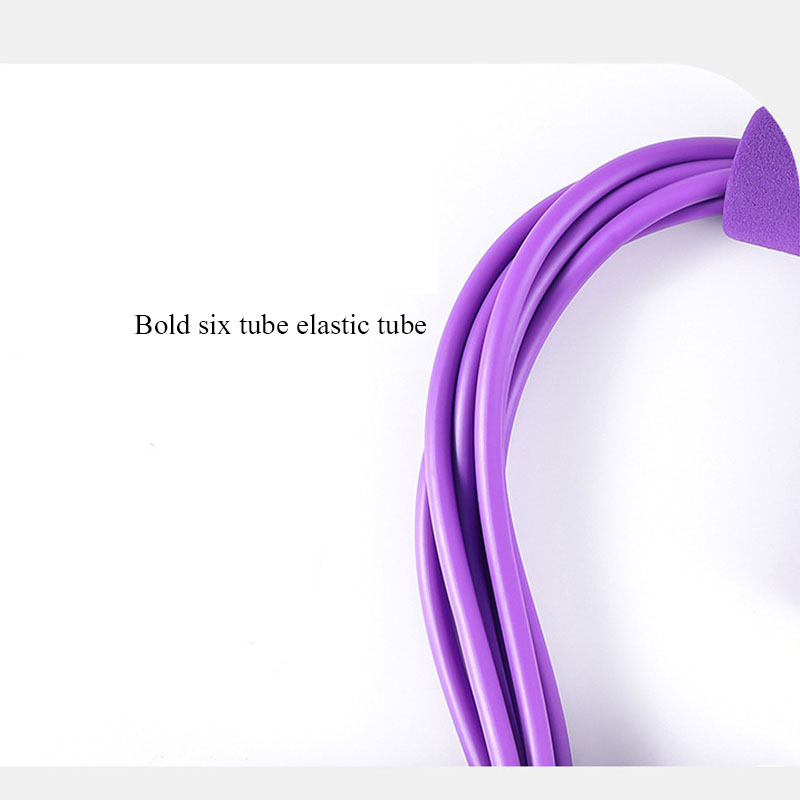Multi Functional Six Tube Pedal Tensioner, Elastic Band Tension Rope, Yoga and Abdominal Strengthening Fitness Equipment