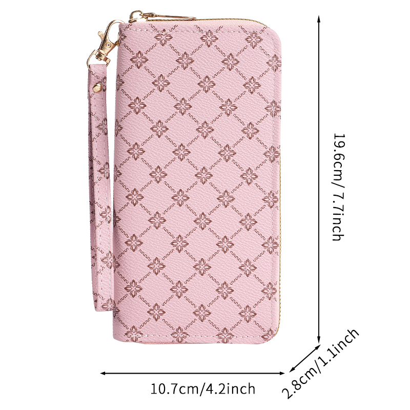 European Style Large Capacity Womens Long Wallet Clutch Bag