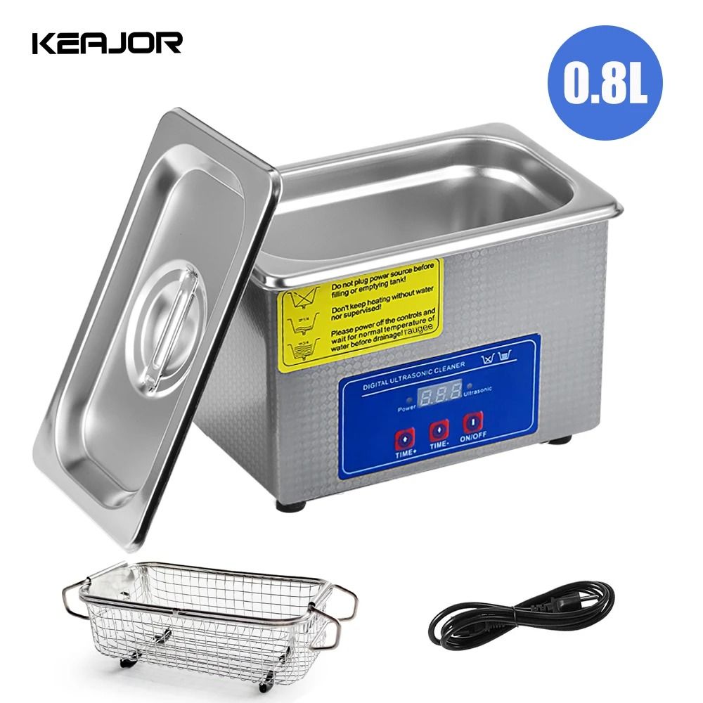 0.8 L Ultrasonic Cleaner 40kHz Jewelry and Glasses Cleaning Machine