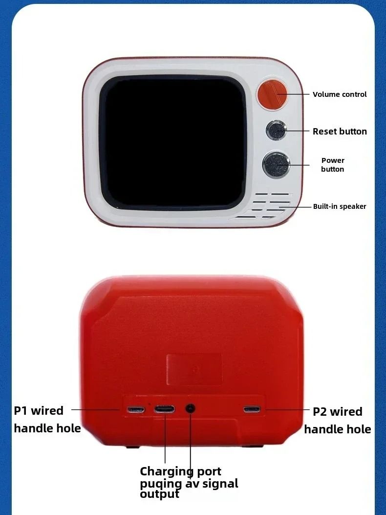 Retro Handheld Game Console with 3.5 Inch Screen and Dual Gamepads
