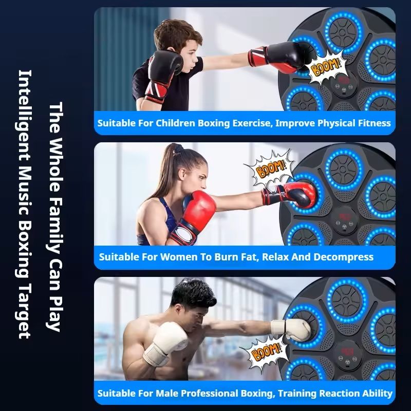 Smart Bluetooth Music Boxing Trainer Wall Mounted Punching Target