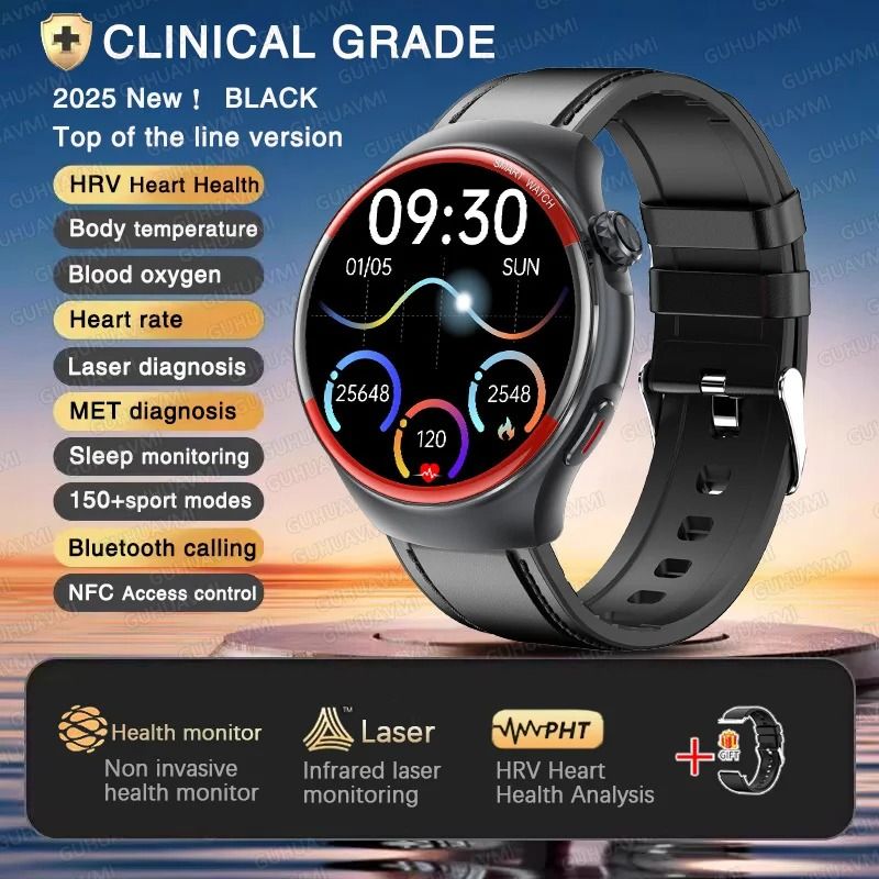 HealthTrack Pro Smart Watch Heart Rate Blood Pressure Bluetooth Call