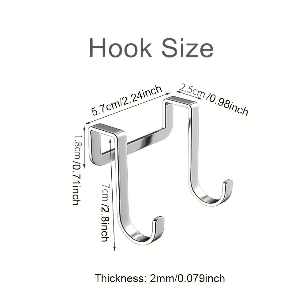 10-Pack S-Shaped Metal Double Hooks