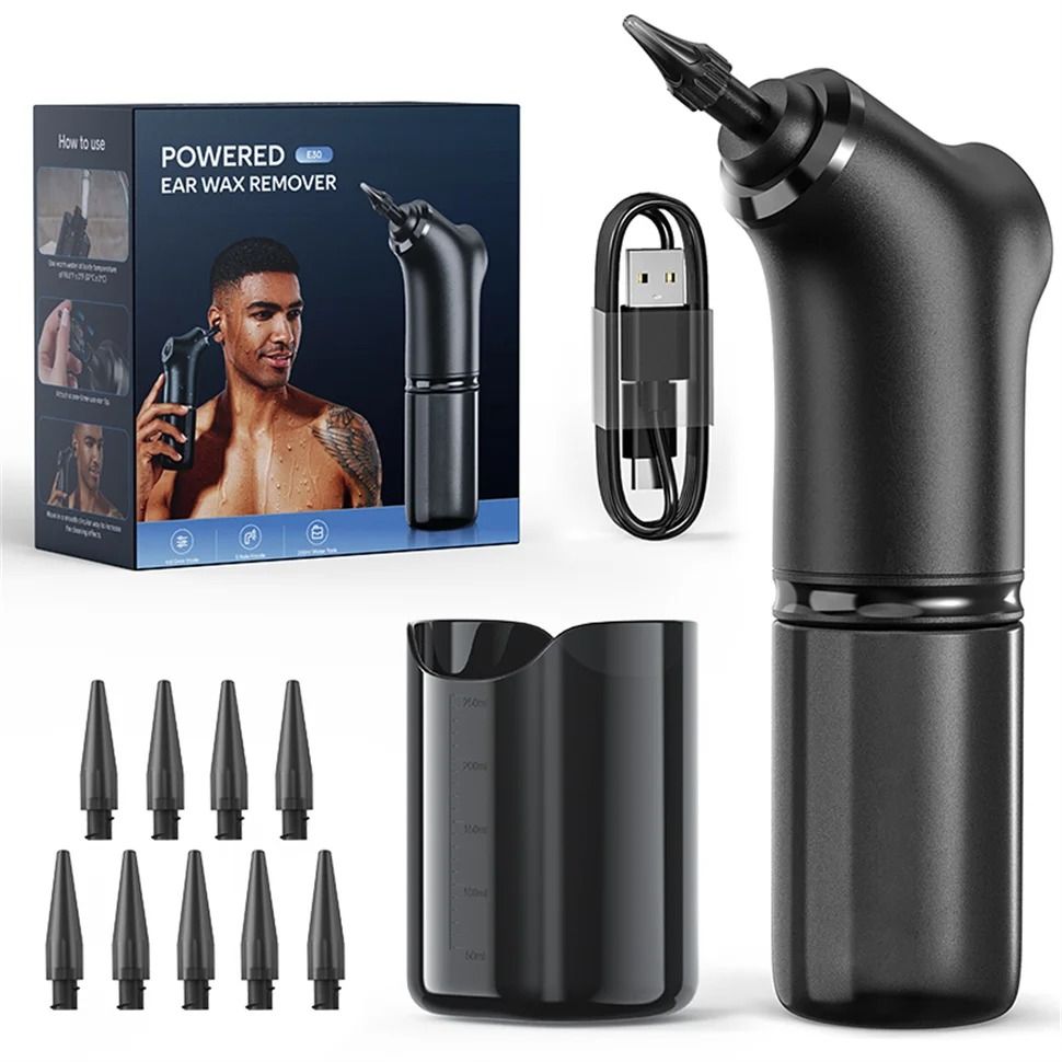 Electric Ear Cleaner Ear Wax Removal Kit with Adjustable Pressure Modes for Adults and Children
