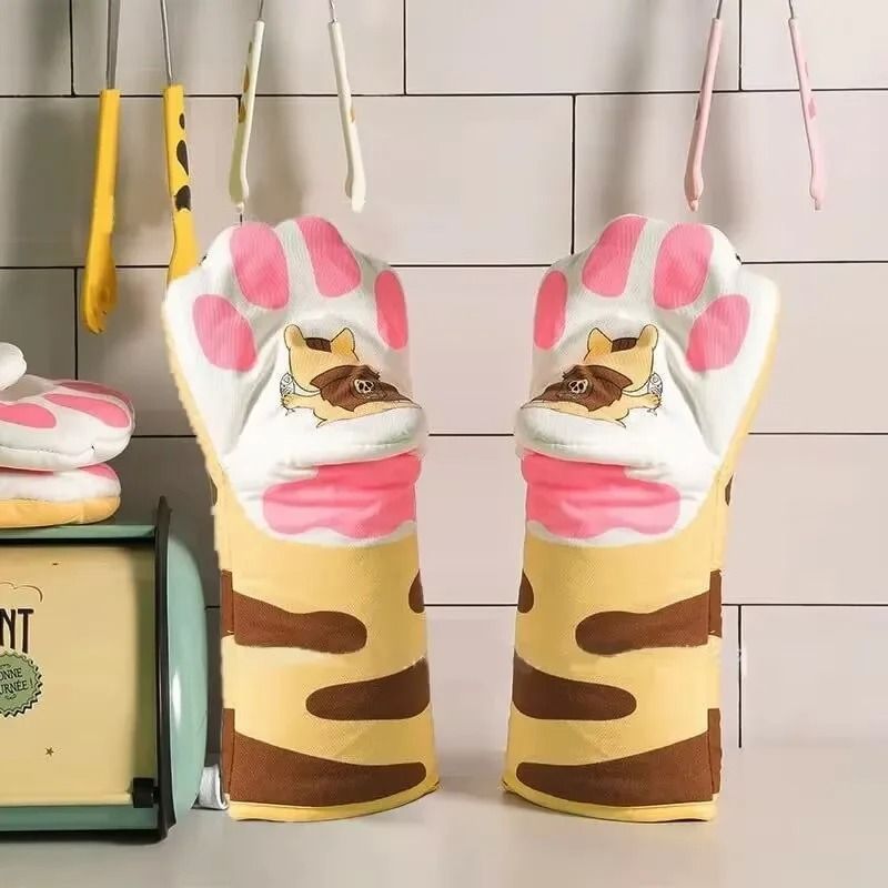 Cute Cat Paw Insulated Heat-Resistant Baking Mitt