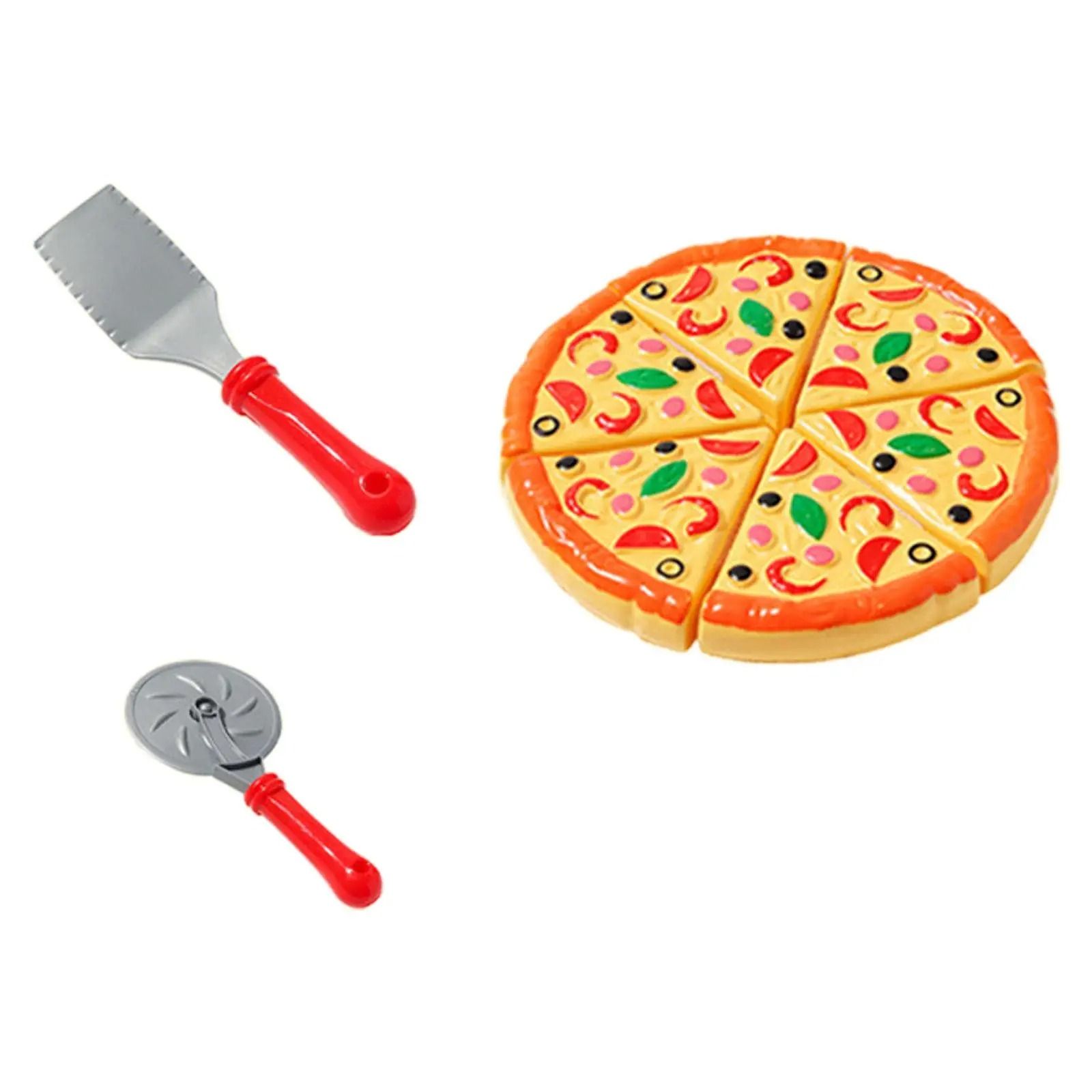 Kids Pretend Play Pizza Toy Set Sliceable Pizza Kitchen Play Food for Toddlers