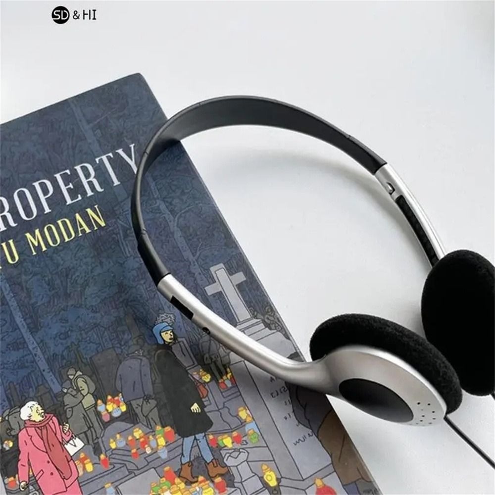 Retro Personality Headset Stylish Over Ear Blue & Black Fashion Headphones