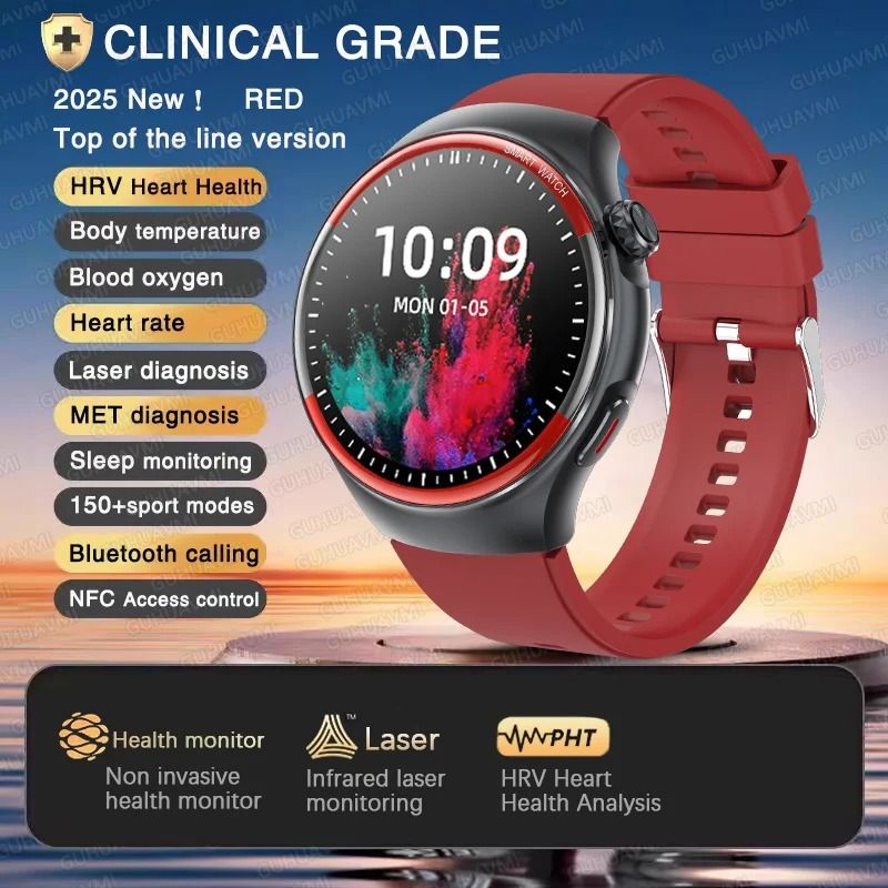 HealthTrack Pro Smart Watch Heart Rate Blood Pressure Bluetooth Call