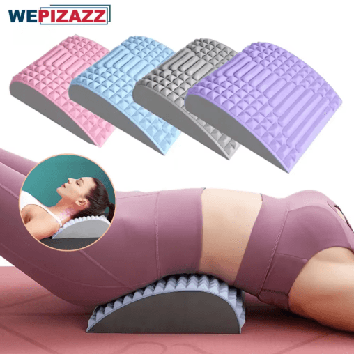 Back Stretcher Pillow with Lumbar & Neck Massage Support