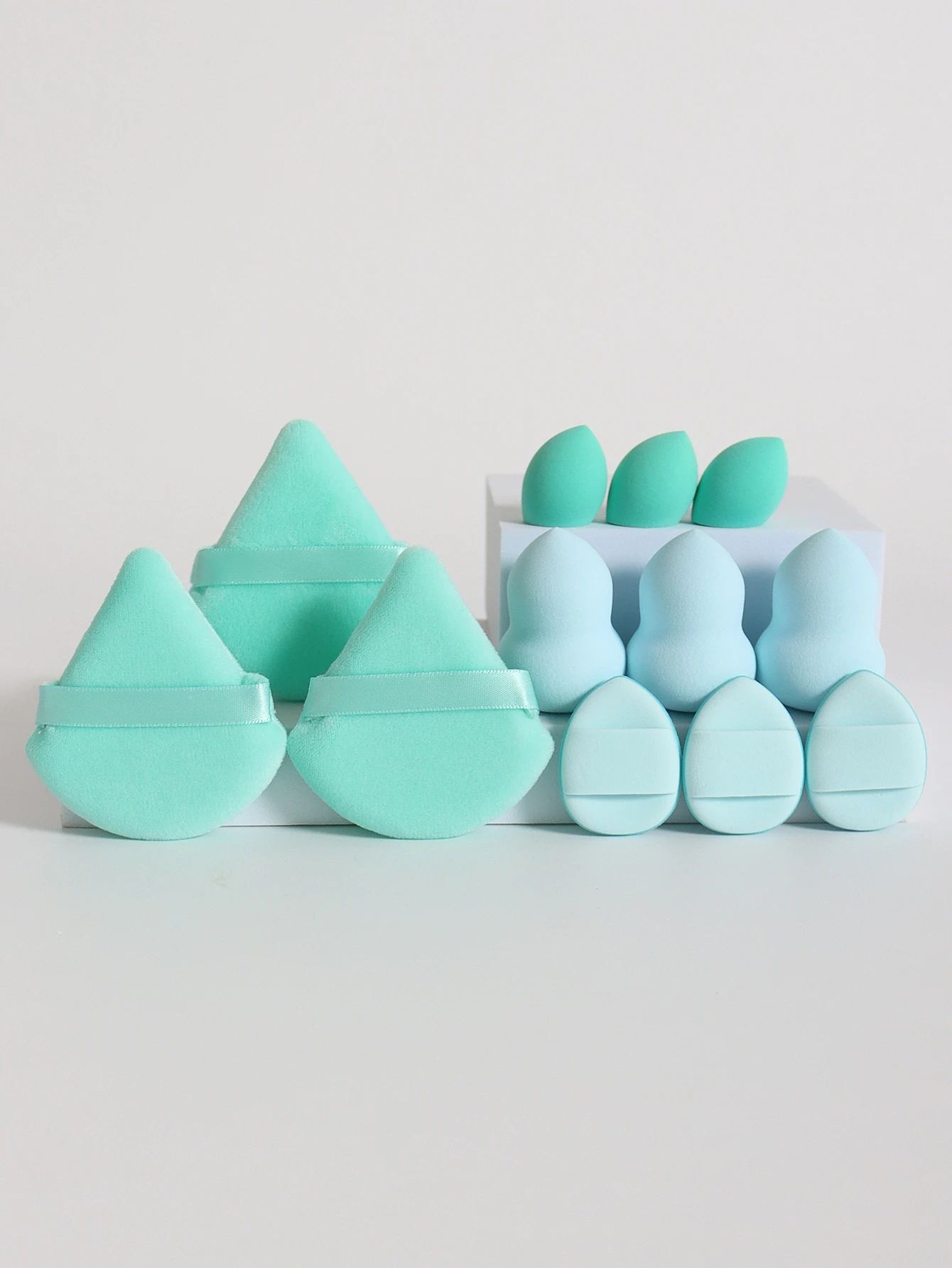 All-Purpose 12-Piece Makeup Sponge Set with Puffs and Beauty Eggs
