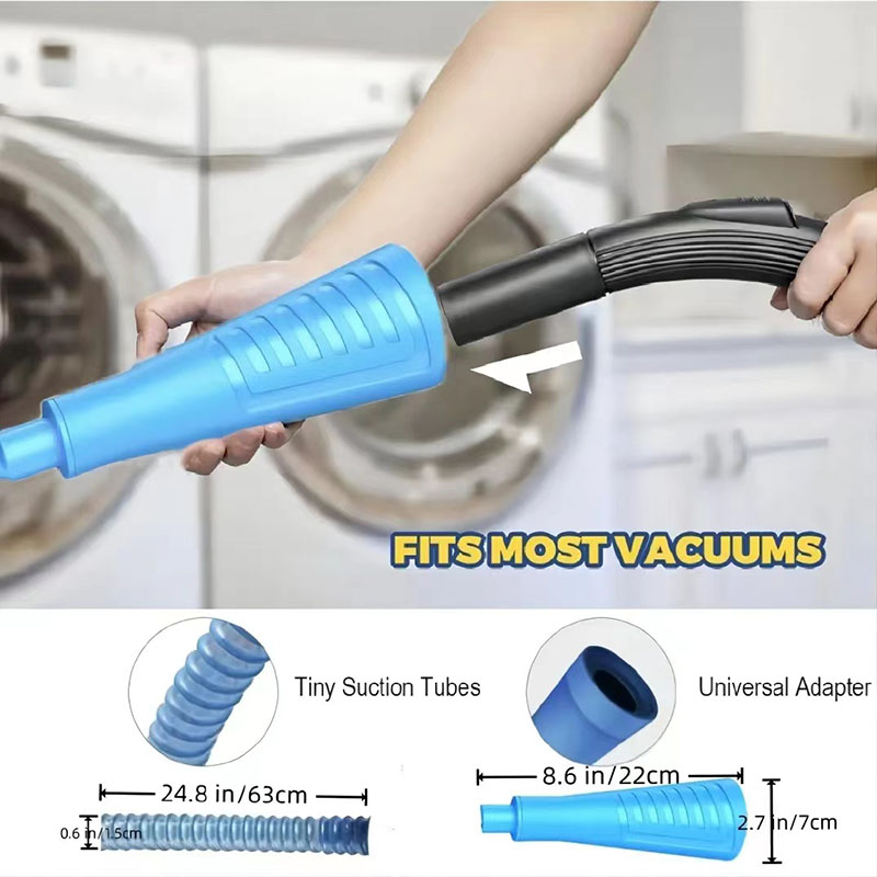 Bendable Dryer Vent Cleaner Kit  Vacuum Attachment with Guide Wire & Lint Remover Hose