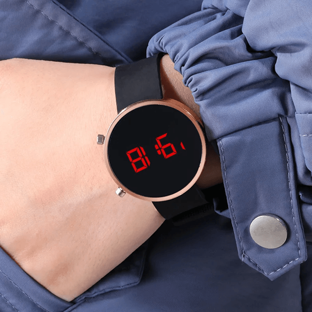 Simple Digital LED Watch Silicone Strap Casual Sport Style
