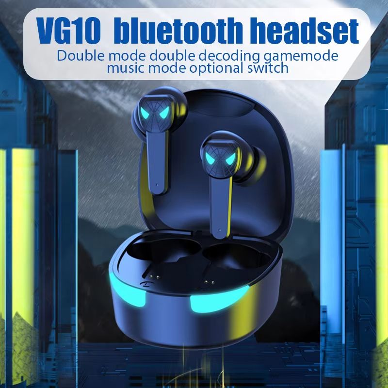 TG10 Wireless Bluetooth Earbuds – Noise Cancelling Gaming Headset with LED Display & Built-in Mic