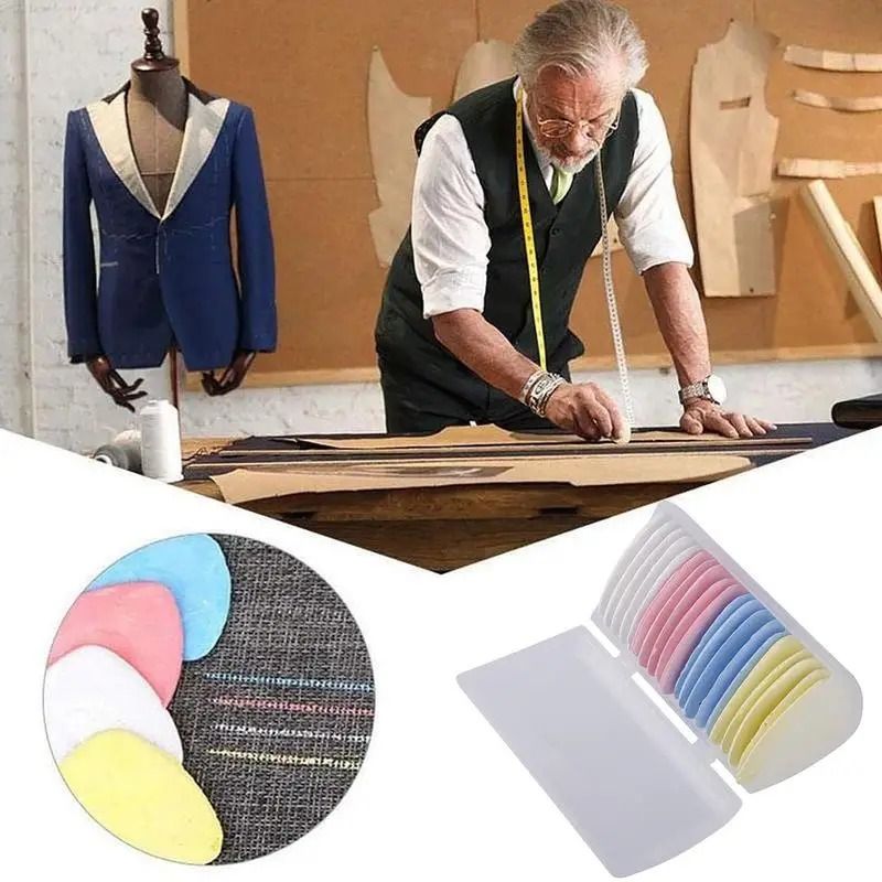 Tailors Chalk Set – Erasable Fabric Markers for Sewing & Patchwork