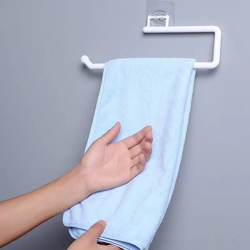Punch-Free Wall Mounted Paper Towel and Toilet Roll Holder