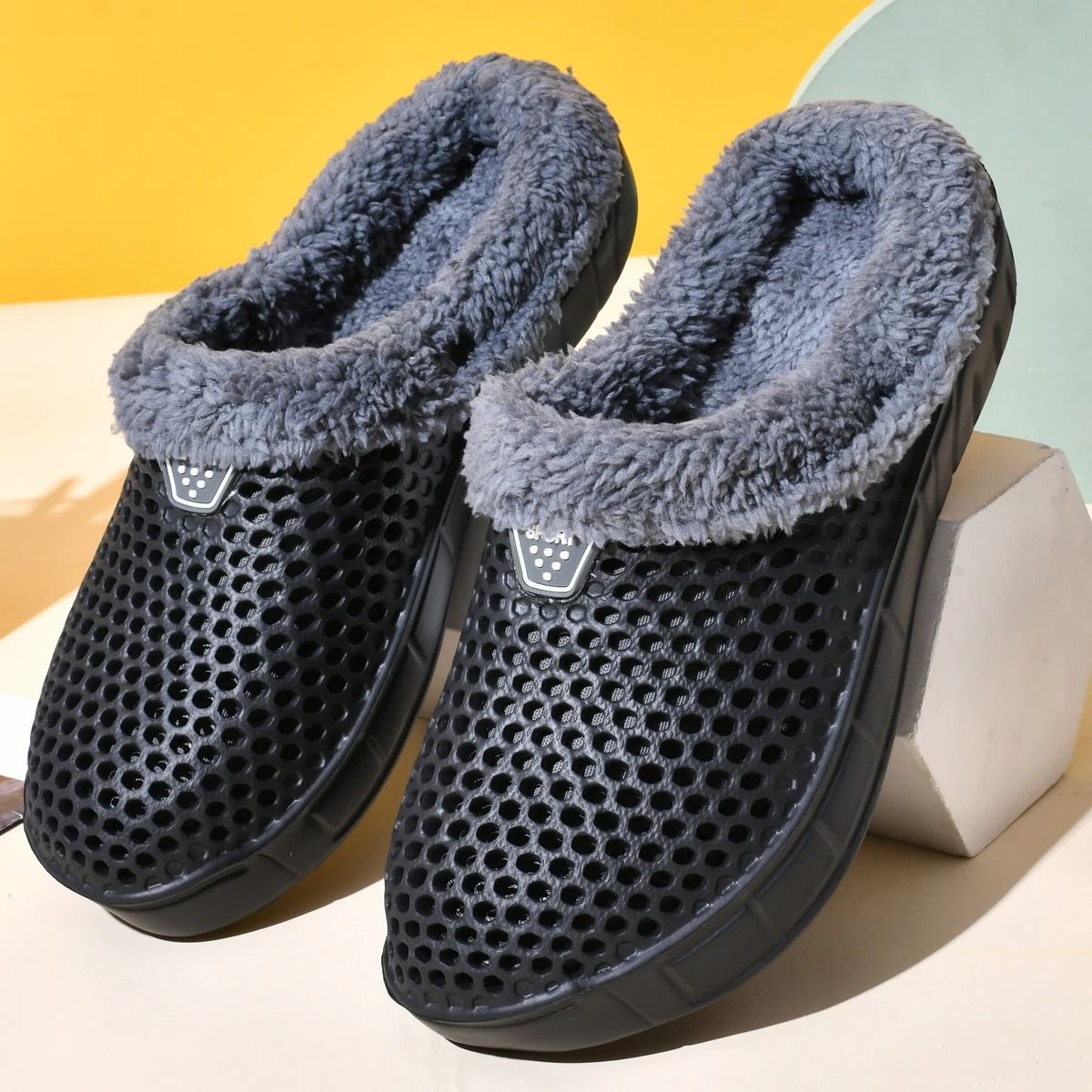 Warm Cotton Slippers for Men and Women with Thickened Velvet Interior and Non Slip Sole for Indoor Winter Comfort