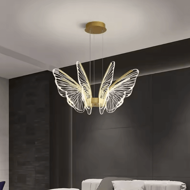 Minimalist Butterfly Chandelier Light – Modern Acrylic Butterfly Pendant Light for Home