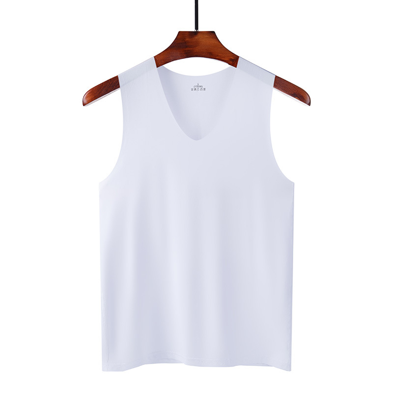 Breathable Men Ice Silk Tank Tops, Gym Fitness Vest, Quick-drying Mesh Underwear Sleeveless Bodybuilding Singlet