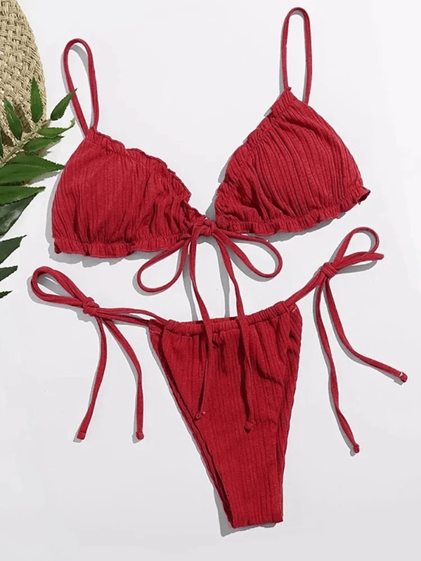 Womens Push Up Bikini Set Bandage Swimwear Two Piece Bathing Suit