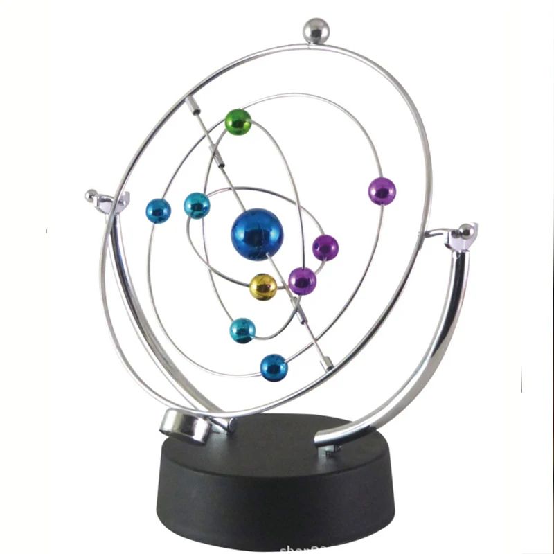 Perpetual Motion Celestial Globe Pendulum – Kinetic Orbital Desk Decor & Science Gadget