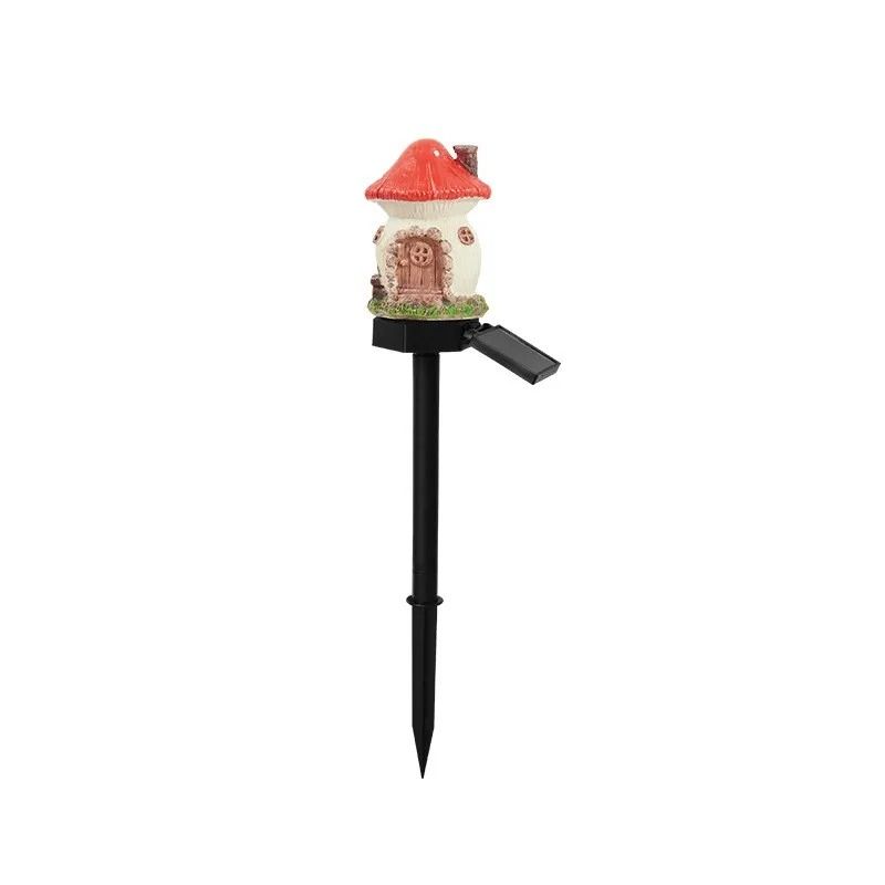 Cartoon Anime Resin Mushroom House Solar Landscape Light
