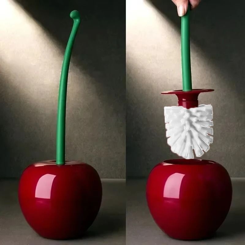 Cherry Shape Toilet Brush Set