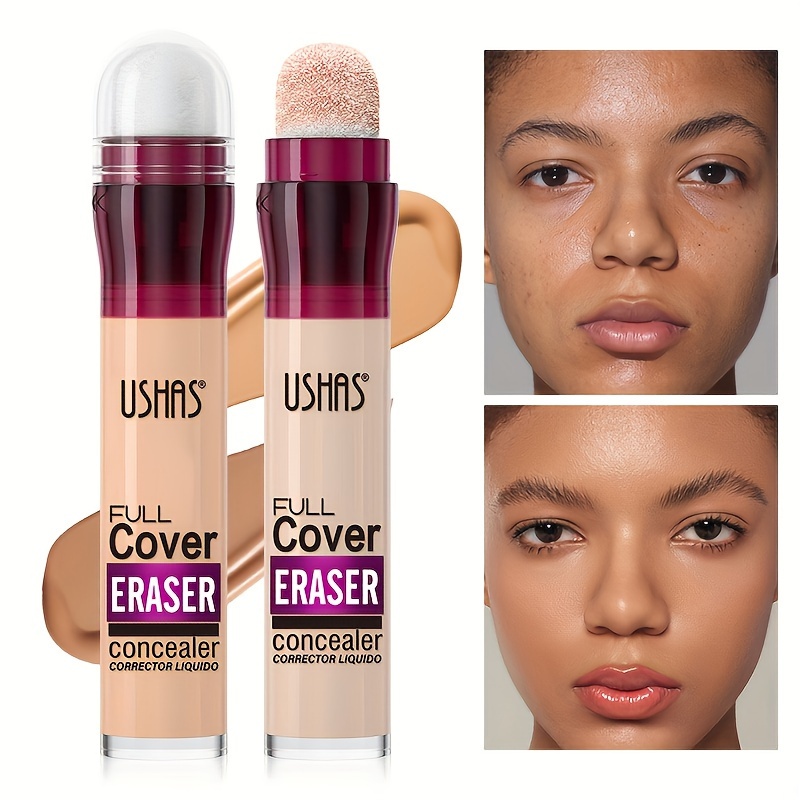 Sponge Head Concealer for Dark Circles & Blemishes Long Lasting Moisturizing Liquid Foundation