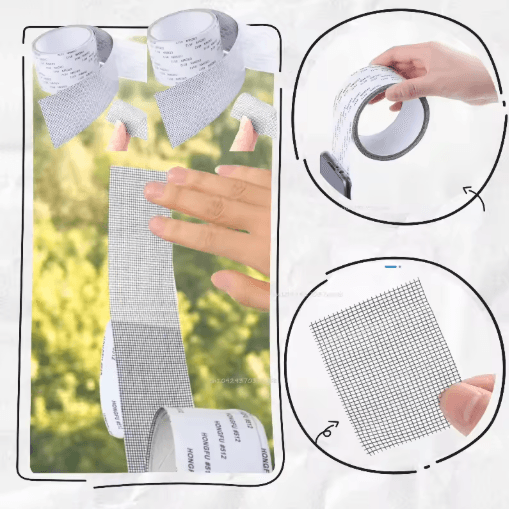 Self Adhesive Screen Repair Tape Durable Window Mesh Patch for Mosquito Net Fixing