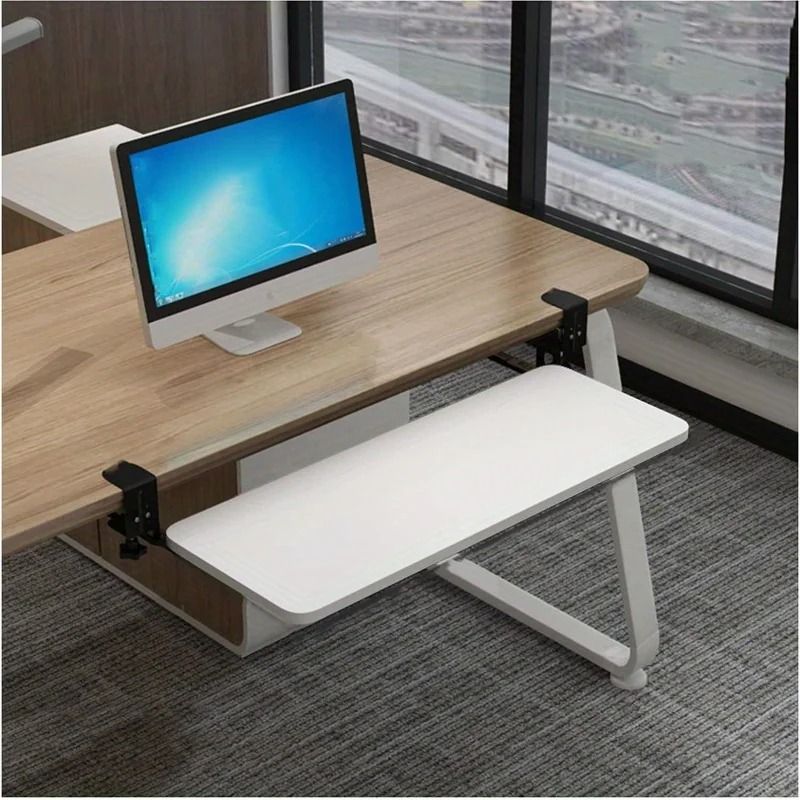 Ergonomic Clamp-On Under-Desk Sliding Keyboard Tray