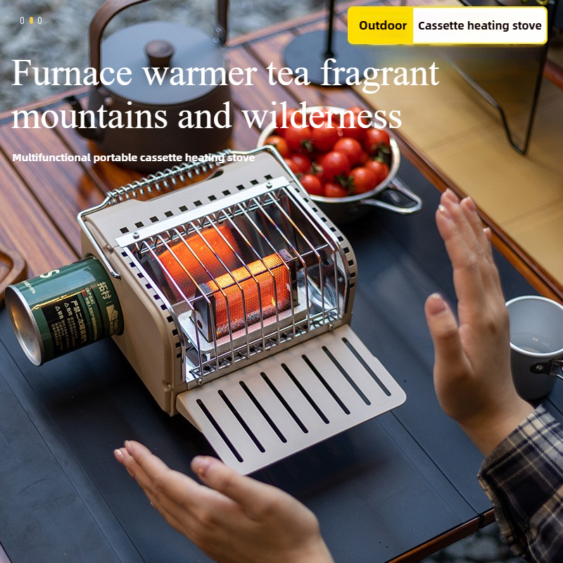 Portable Outdoor Gas Stove Heater for Winter Camping, Mini Heating Stove for Car & Fishing Trips