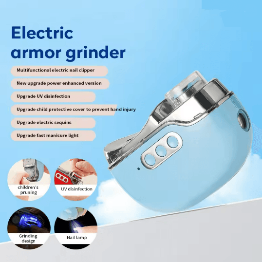4 in 1 Automatic Electric Nail Clipper with UV Drying and Polishing Tool