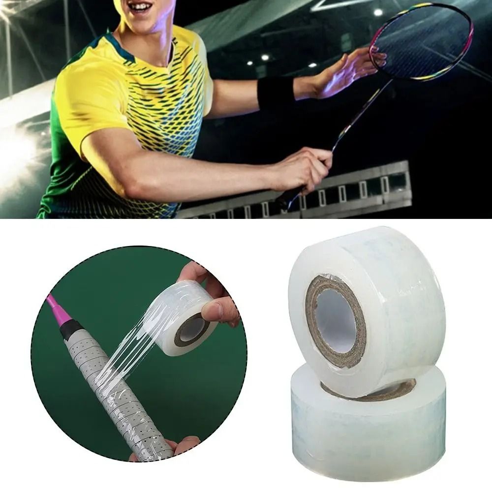 GripFlex Anti-Slip Badminton Racket Overgrip Towel Wrap with Transparent Backing