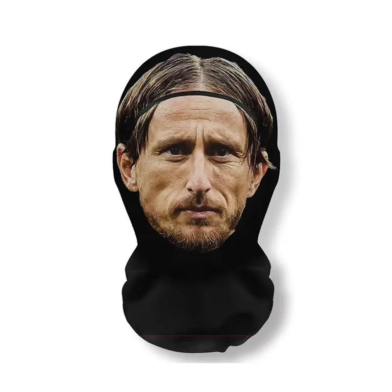 Breathable Cosplay Head Cover, Printed Celebrity Face Mask, Funny Ball Game Star Pattern, Halloween/Party Props