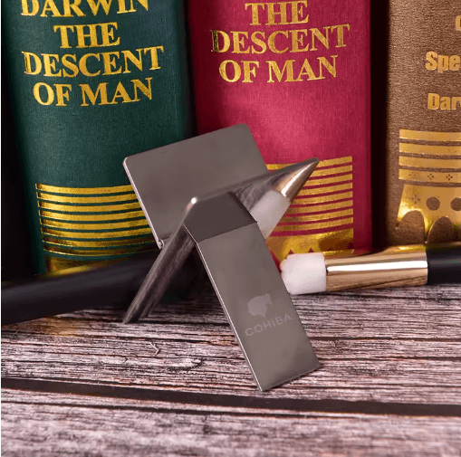 Stainless Steel Cigar Ashtray Holder Foldable Silver Cigar Stand and Tray