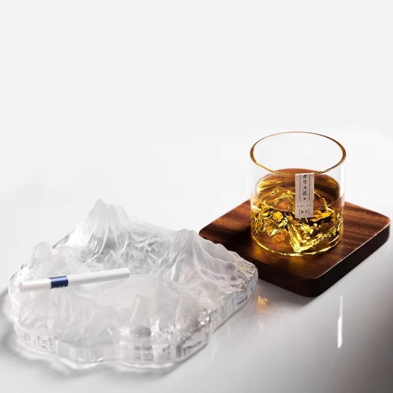 Japanese Mt. Fuji Glacier Heat-Resistant Glass Teacup 200ml (6.76 fl oz)