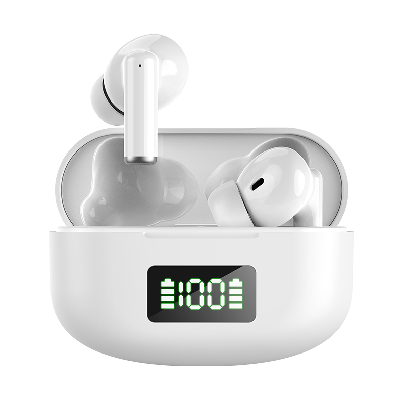 Smart LED Display Wireless Earbuds with Touch Control and Noise Cancelling