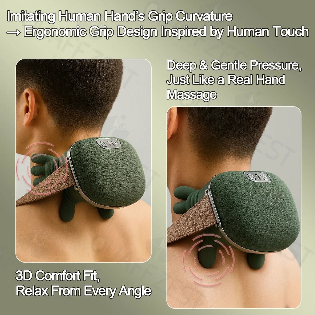 Electric Neck and Shoulder Massager with Heat Wireless Kneading Massage Shawl